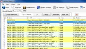 Duplicate Cleaner selection and deletion